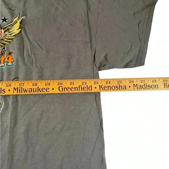 Motorcycle Rally Reno 2014 Graphic Tee Gray Shirt Size XL - Picture 5 of 9